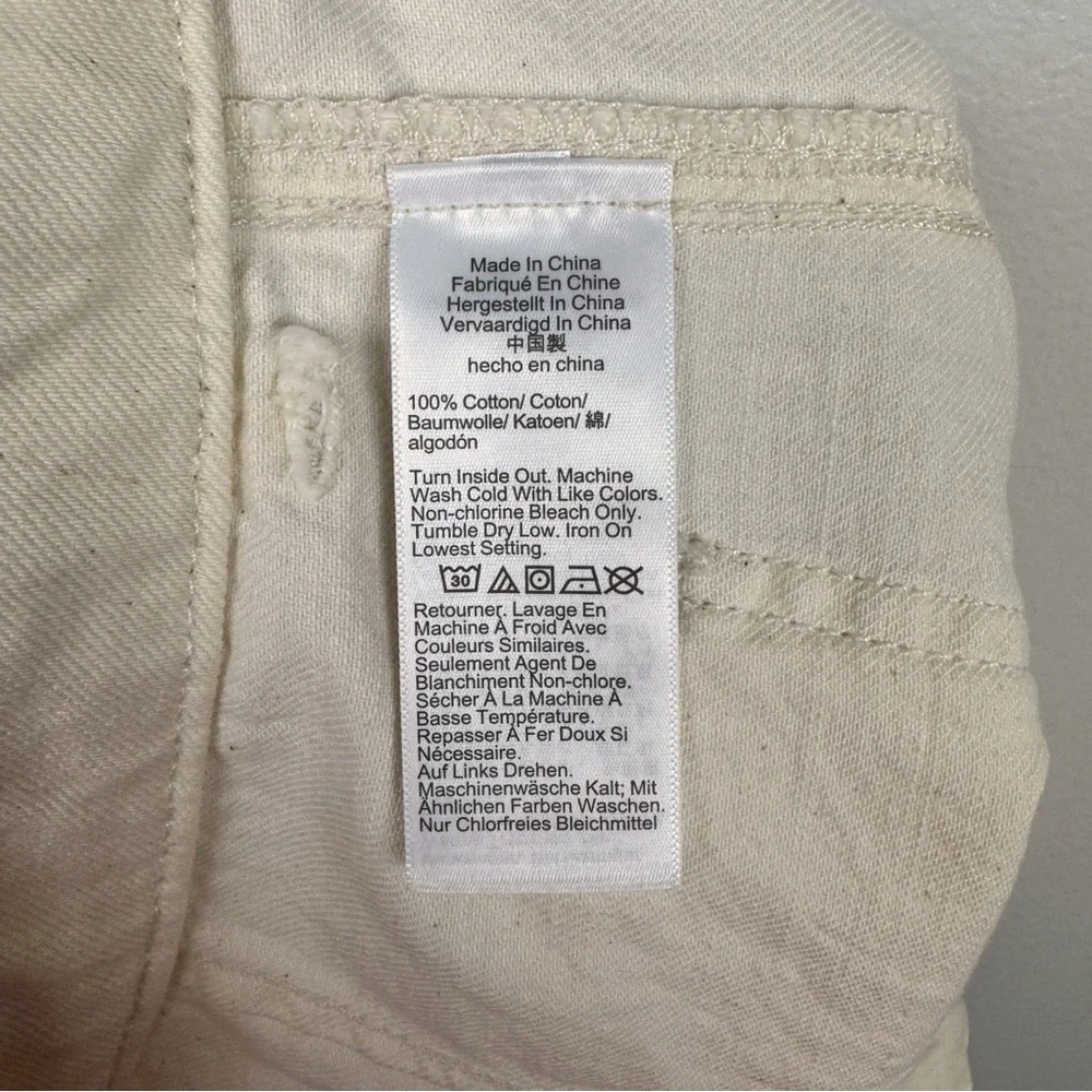 Madewell Men's Patch Pocket Shorts Summer Denim Cream Size 30 NWOT